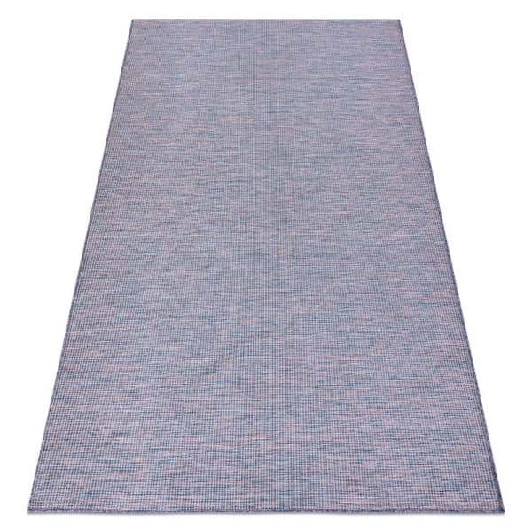 Matta SISAL PATIO 2778 Plåtvävd blå / rosa / beige, 155x220 cm