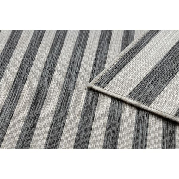 Matta DOUBLE 29204095 STRIPES beige / svart dubbelsidig, 200x275 cm