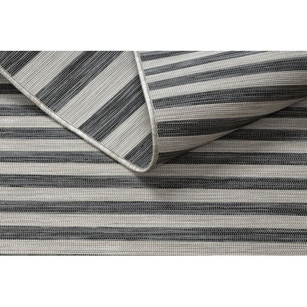 Matta DOUBLE 29204095 STRIPES beige / svart dubbelsidig, 200x275 cm
