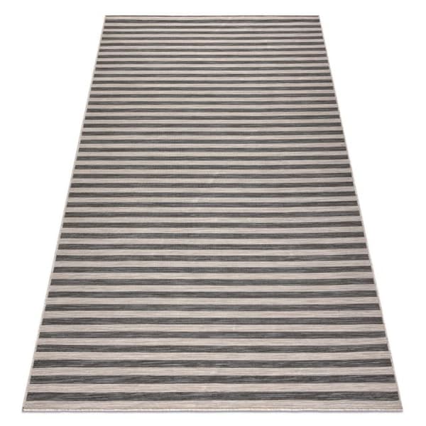 Sisaltæppe dobbeltsidet SISAL DOUBLE 29204095 Strimler beige/sort, 200x275 cm