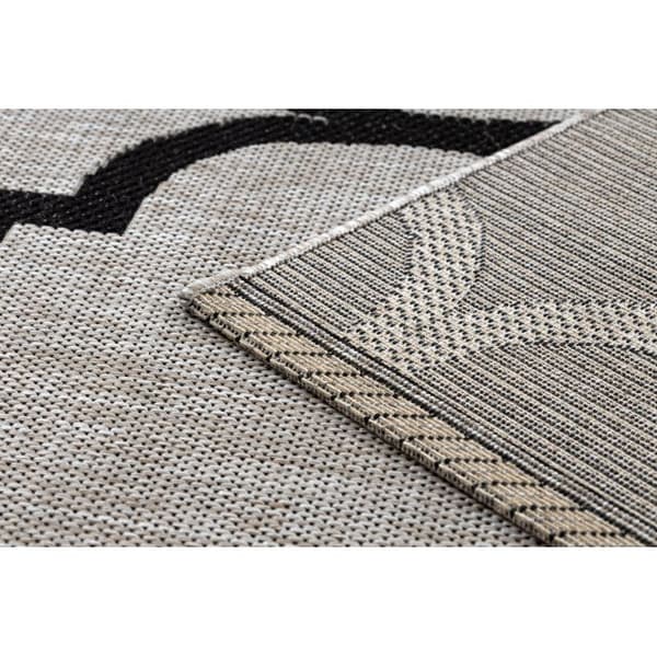 MATTA SIZAL FLOORLUX 20608 Marockansk spaljé silver / svart , 200x290 cm