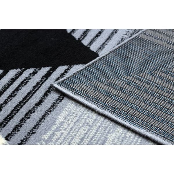 Matto BCF BASE 3986 Geometric, kolmiot geometrinen harmaa / musta, 185x270 cm