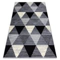 Pikkukuva 1 / 5: Matto BCF BASE 3986 Geometric, kolmiot geometrinen harmaa / musta, 185x270 cm