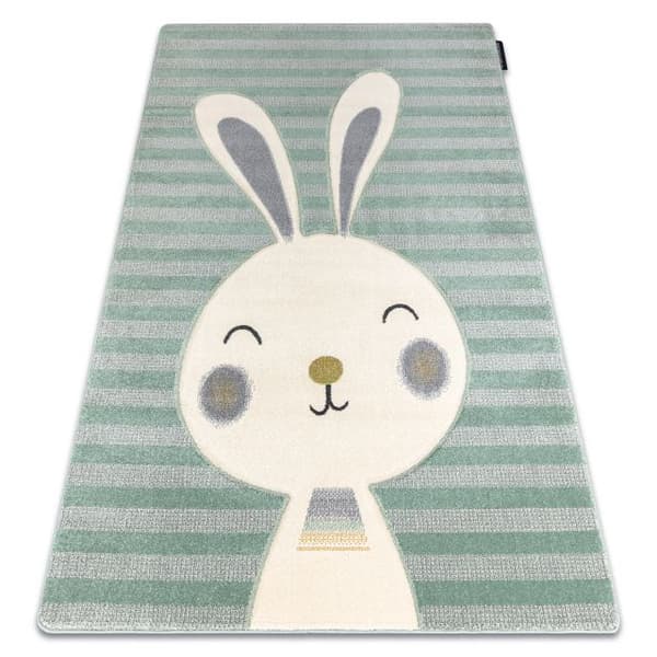 Matto PETIT RABBIT kani, pupu vihreä, 140x190 cm