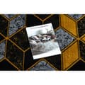 Miniatyrbild 2 av 5: Modern GLOSS Matta  400B 86 snygg, glamour, art deco, 3D geometrisk svart / guld, 120x170 cm