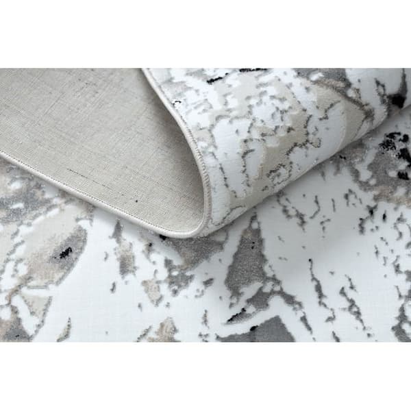 Modern GLOSS Matta 8488 37 Abstraktion snygg, glamour beige / grå, 280x370 cm