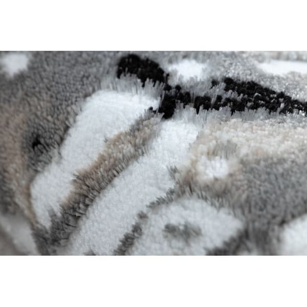 Modern GLOSS Matta 8488 37 Abstraktion snygg, glamour beige / grå, 280x370 cm