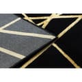 Miniatyrbild 3 av 5: Modern GLOSS Matta  406C 86 snygg, glamour, art deco,  geometrisk svart / guld, 80x150 cm