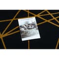 Miniatyrbild 2 av 5: Modern GLOSS Matta  406C 86 snygg, glamour, art deco,  geometrisk svart / guld, 80x150 cm