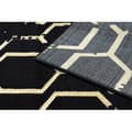Miniatyrbild 3 av 5: Modern GLOSS Matta  407C 86 snygg, glamour, art deco svart / guld, 180x270 cm