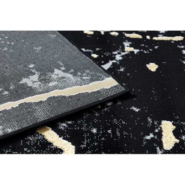 Modern GLOSS Matta 410A 86 Marmor, sten, snygg, glamour svart / guld, 280x370 cm