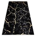 Miniatyrbild 1 av 5: Modern GLOSS Matta  410A 86 Marmor, sten, snygg, glamour svart / guld, 280x370 cm