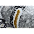 Miniatyrbillede 5 af 5: Tæppe GLOSS moderne  528A 58 marmor, sten, stilfuld, glamour elfenben / sort, 80x150 cm