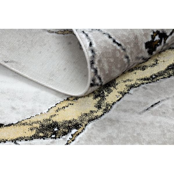 Modern GLOSS Matta  529A 53 Marmor, sten, snygg, glamour elfenben / beige, 140x190 cm