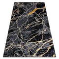 Pikkukuva 1 / 5: Matto GLOSS moderni  529A 82 Marmori, kivi, tyylikäs, glamour musta / harmaa, 200x290 cm