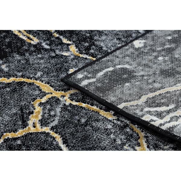 Modern GLOSS Matta  529A 82 Marmor, sten, snygg, glamour svart / grå, 280x370 cm
