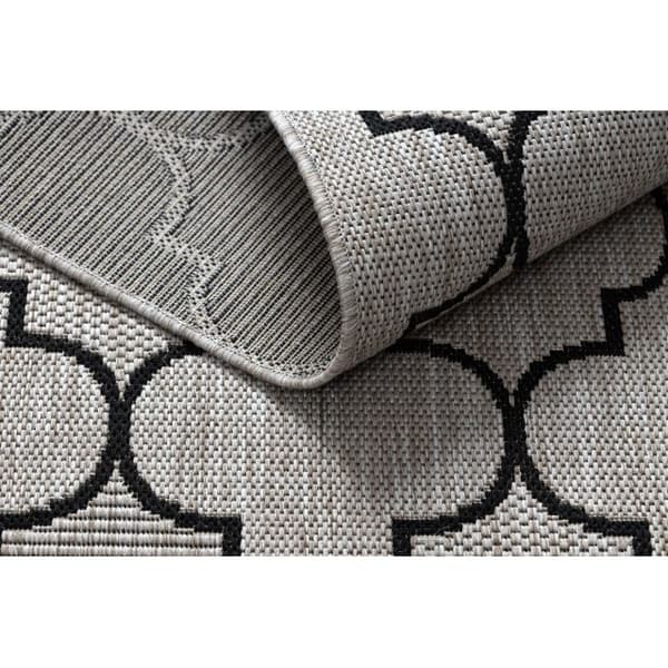 MATTA SIZAL FLOORLUX 20607 Marockansk spaljé silver / svart , 240x330 cm