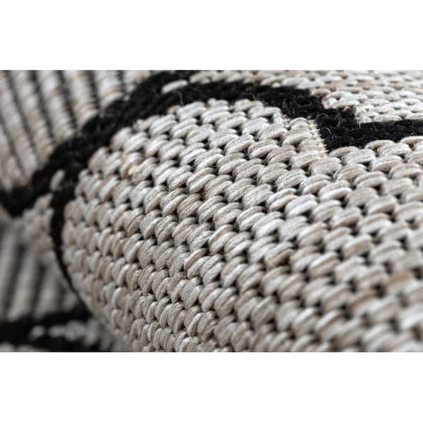 MATTA SIZAL FLOORLUX 20607 Marockansk spaljé silver / svart , 240x330 cm