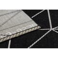 Miniatyrbild 3 av 5: MATTA SIZAL FLOORLUX 20605 svart / silver TRIANGLER, GEOMETRISK, 120x170 cm
