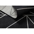 Miniatyrbild 4 av 5: MATTA SIZAL FLOORLUX 20605 svart / silver TRIANGLER, GEOMETRISK, 120x170 cm