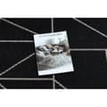 Miniatyrbild 2 av 5: MATTA SIZAL FLOORLUX 20605 svart / silver TRIANGLER, GEOMETRISK, 120x170 cm