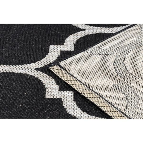 MATTA SIZAL FLOORLUX 20608 Marockansk spaljé svart / silver, 140x200 cm