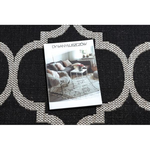 MATTA SIZAL FLOORLUX 20608 Marockansk spaljé svart / silver, 140x200 cm