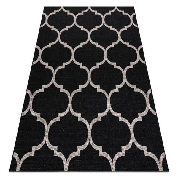 MATTA SIZAL FLOORLUX 20608 Marockansk spaljé svart / silver, 240x330 cm