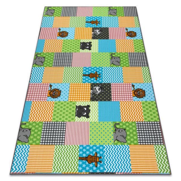 Matta för barn ZOO djur, 100x150 cm