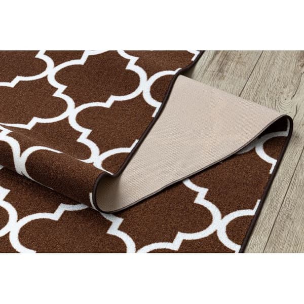 Löpare anti-halk TRELLIS brun 30351 80 cm, 80x270 cm