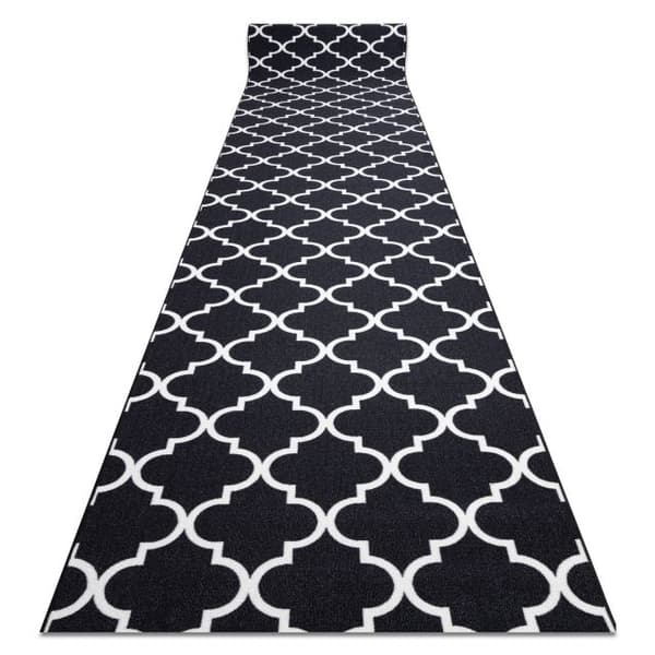 Gummibelægning 67 cm MAROKKANSK KLØVER sort TRELLIS 30350, 67x520 cm