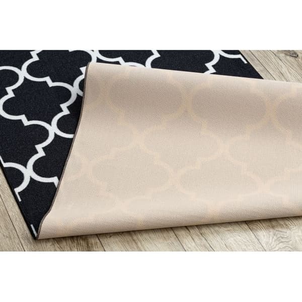 Löpare anti-halk TRELLIS 120 cm svart 30350, 120x1350 cm