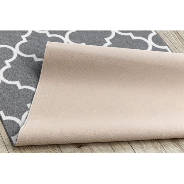 Löpare anti-halk TRELLIS 90 cm grå 30352, 90x550 cm