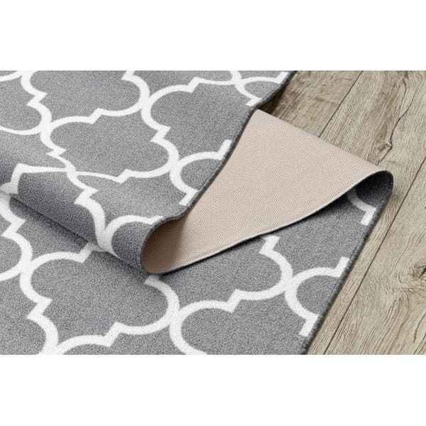Löpare anti-halk TRELLIS 90 cm grå 30352, 90x580 cm