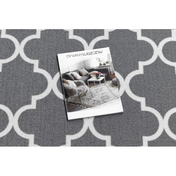 Löpare anti-halk TRELLIS 133 cm grå 30352, 133x1300 cm