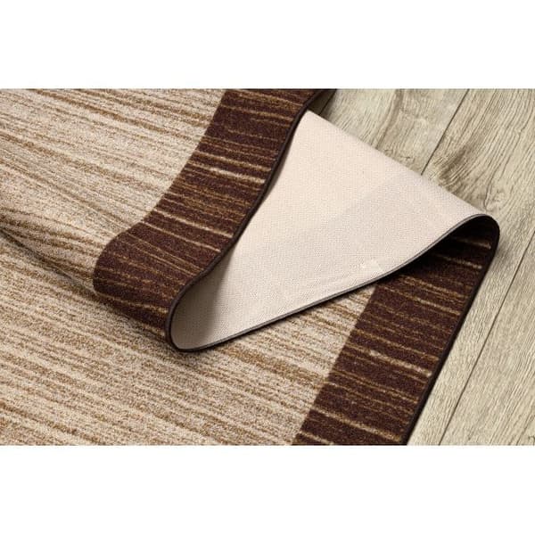 Löpare  anti-halk STREIFEN 133 cm brun, 133x110 cm