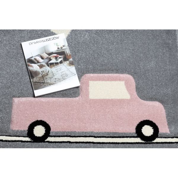 Matto PETIT TOYS lelut, autot harmaa, 120x170 cm