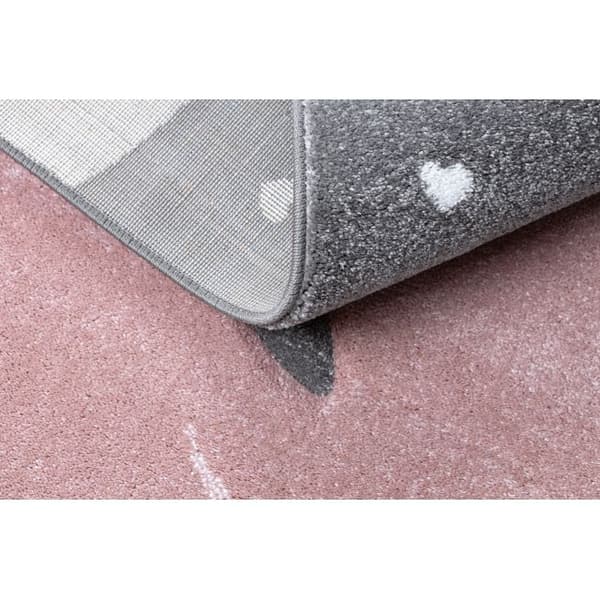 Matta PETIT FLAMINGOS HEARTS grå, 120x170 cm