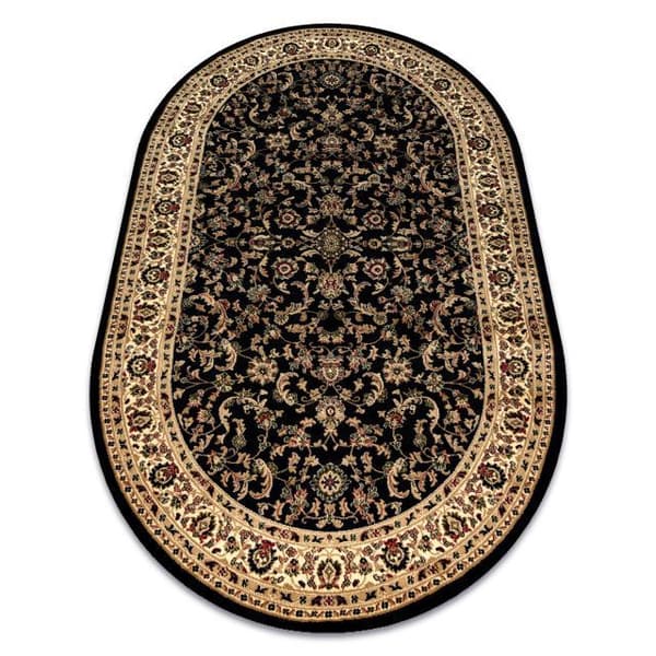 Matta ROYAL ADR oval design 1745 svart , 100x180 cm