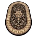 Miniatyrbild 1 av 5: Matta ROYAL ADR oval design 521 svart , 100x180 cm