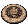 Miniatyrbild 1 av 5: Matta ROYAL ADR cirkel design 521 svart , cirkel 120 cm