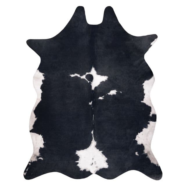 Matta Artificial Cowhide, Cow G5070-3 svart vit Leather, 100x150 cm