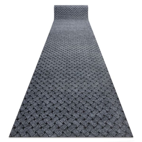 Visker skridsikker 100 cm VECTRA 902 ekstern, intern, gummibelagt - lyse grå, 100x560 cm