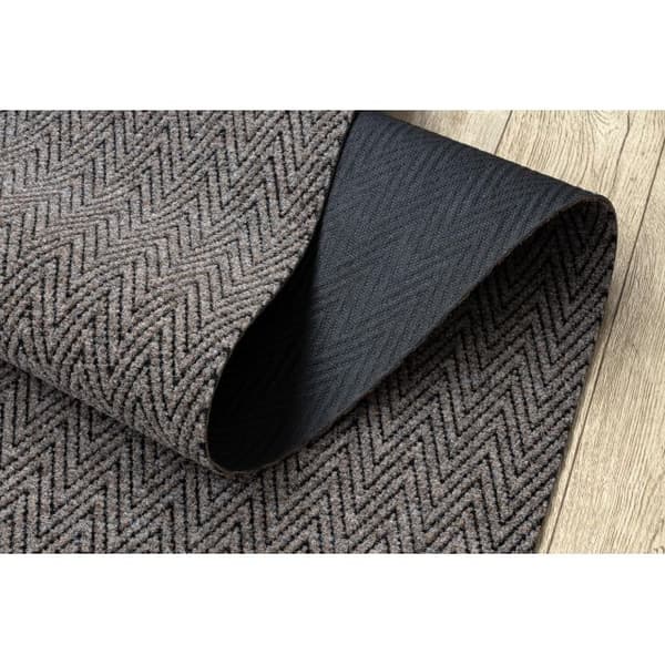 Visker skridsikker 100 cm MAGNUS 1951 Zigzag ekstern, intern, gummibelagt - beige, 100x310 cm