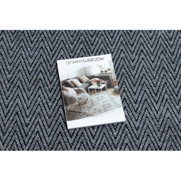 Visker skridsikker 100 cm MAGNUS 2954 Zigzag ekstern, intern, gummibelagt - grå, 100x150 cm
