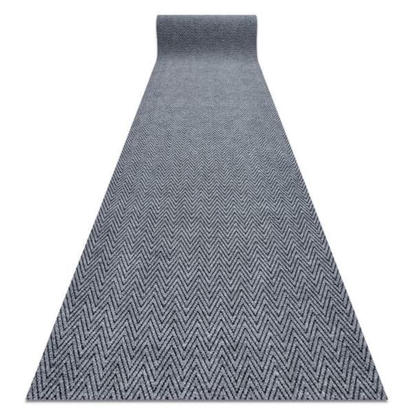 Dörrmatta halkskydd 100 cm MAGNUS 2954 Sicksack utomhus, inomhus grå, 100x980 cm