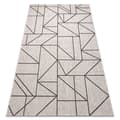 Miniatyrbild 1 av 5: MATTA SIZAL FLOORLUX 20605 silver / svart / beige TRIANGLER, GEOMETRISK, 80x150 cm