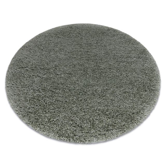 Matta SUPREME Circle 51201040 shaggy 5cm olive grön , cirkel 120 cm