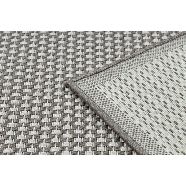 Sisaltæppe SISAL BORDERO 2907 płaskie tkanie taupé / fløde, 80x150 cm