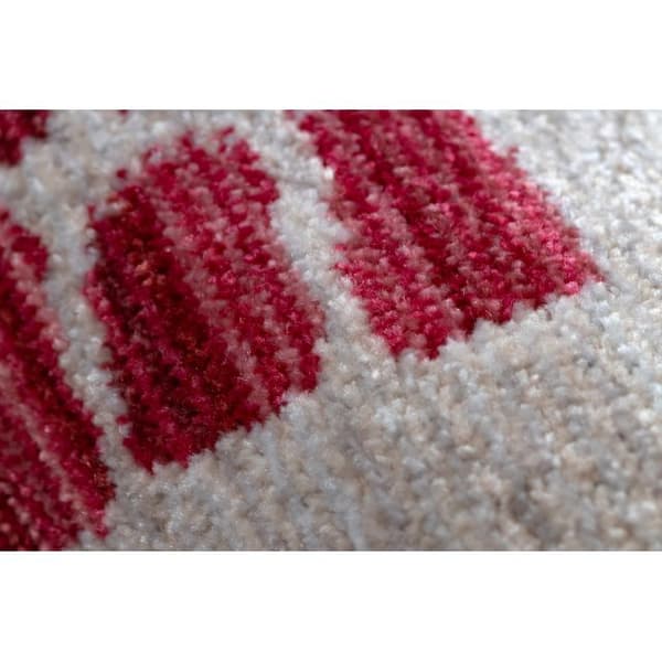 Lasten Matto TOYS 75325 Trampki, buty lapsille - moderni, nieregularny kształt harmaa / punainen vaaleanpunainen, 133x192 cm